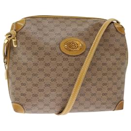 Gucci-GUCCI Micro GG Supreme Shoulder Bag PVC Beige 007 104 4916 Auth th4789-Beige