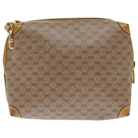 Gucci-GUCCI Micro GG Supreme Shoulder Bag PVC Beige 007 104 4916 Auth th4789-Beige