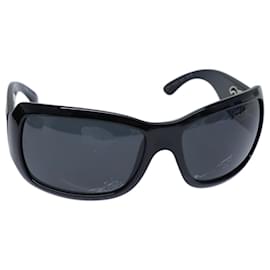 Chanel-CHANEL Sunglasses Plastic Black CC Auth 72154-Black
