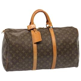 Louis Vuitton-Louis Vuitton-Monogramm Keepall 50 Boston Bag M.41426 LV Auth 72550-Monogramm