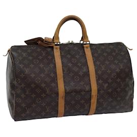 Louis Vuitton-Louis Vuitton-Monogramm Keepall 50 Boston Bag M.41426 LV Auth 71751-Monogramm