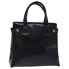 Gucci-GUCCI Hand Bag Patent leather Black 000 2404 0503 Auth bs13830-Black
