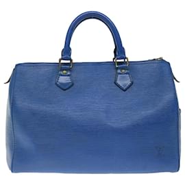 Louis Vuitton-Louis Vuitton Epi Speedy 30 Hand Bag Toledo Blue M43005 LV Auth 71623-Other
