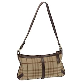 Burberry-BURBERRY Nova Check Shoulder Bag Canvas Beige Brown Auth bs13818-Brown,Beige