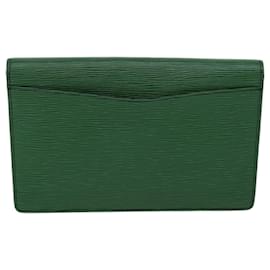 Louis Vuitton-LOUIS VUITTON Epi Montaigne 27 Clutch Bag Green M52654 LV Auth 71687-Green