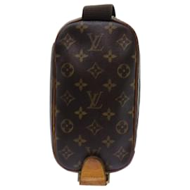 Louis Vuitton-LOUIS VUITTON Monogram Pochette Gange Shoulder Bag M51870 LV Auth 71676-Monogram
