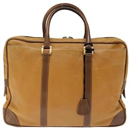 Loewe-LOEWE Anagram Hand Bag Leather Brown Auth 72764-Brown