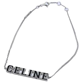 Céline-Pulsera CELINE Plata Auténtica 72100-Plata