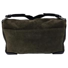 Prada-PRADA Shoulder Bag Suede Khaki Auth 72953-Khaki