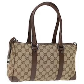 Gucci-GUCCI GG Canvas Hand Bag Beige 30458 Auth ep4037-Beige