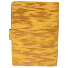 Louis Vuitton-LOUIS VUITTON Epi Agenda PM Day Planner Cover Yellow R20059 LV Auth ki4365-Yellow
