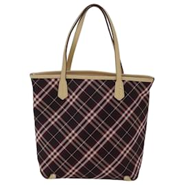Burberry-BURBERRY Blue Label Tote Bag Canvas Brown Auth ki4342-Brown