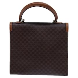Céline-CELINE Macadam Canvas Hand Bag PVC Brown Auth 71538-Brown