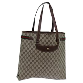 Gucci-Sac cabas GUCCI GG Supreme Web Sherry Line Beige Rouge Vert 39 02 091 auth 71816-Rouge,Beige,Vert