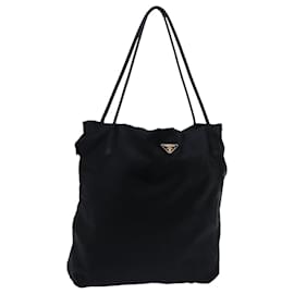 Prada-PRADA Tote Bag Nylon Black Auth 71870-Black