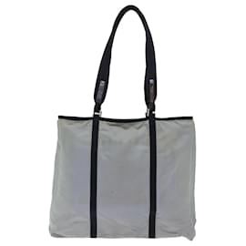 Prada-PRADA Tote Bag Nylon Gray Auth 72560-Grey