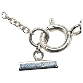 Tiffany & Co-18k Gold Topaz Micro T Smile Pendant Necklace-Silvery