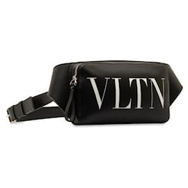 Valentino-Leather VLTN Belt Bag-Black