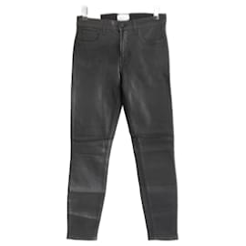 L'Agence-L’Agence Margot cropped coated high-rise skinny jeans-Black