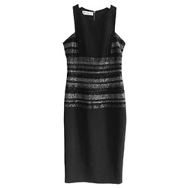 Robe crayon noire perlée Amanda Wakeley Noir