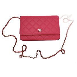 Chanel Wallet on Chain in pelle d'agnello rosa Rosa