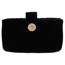Chanel-Velvet coin purse-Black