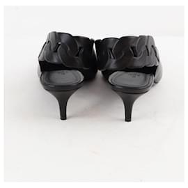 Hermès-Leather Heels-Black