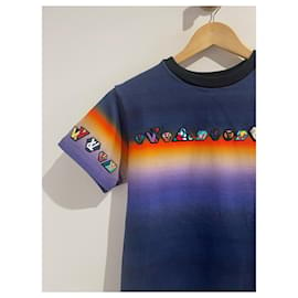 Louis Vuitton-LOUIS VUITTON Tops Camiseta.Algodón S Internacional-Azul
