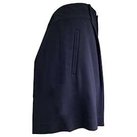 Autre Marque-Ralph Lauren Black Label Navy Blue Pleated Crepe Shorts-Blue