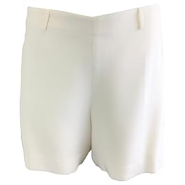 Autre Marque-Ralph Lauren Black Label Ivory Button Detail Silk Shorts-Cream