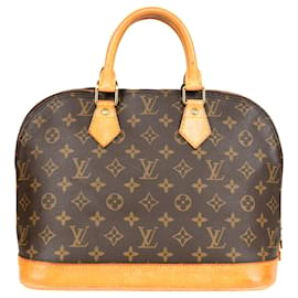 Louis Vuitton-Louis Vuitton Alma PM Handbag Canvas Monogram-Brown