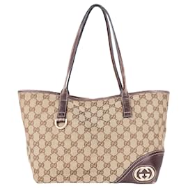 Gucci-Gucci Shopper Sac GG Monogramme-Beige