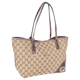 Gucci-Bolsa Gucci Shopper Monograma GG-Bege