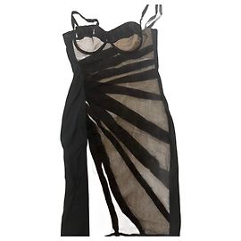Robe en soie noire Dolce & Gabbana Noir