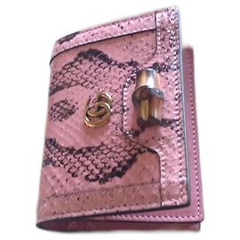 Gucci Diana Python Card Case Wallet Pink
