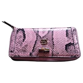Gucci-Diana Python Brieftasche-Pink