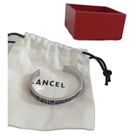 Lancel-Lancel bracelet - silver and navy blue steel-Silvery,Navy blue