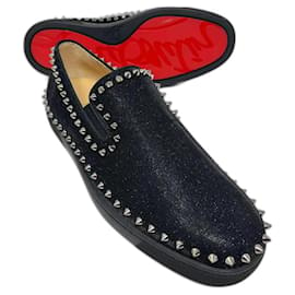Christian Louboutin-Christian Louboutin slip-on Pik Boat shoes scarpe 41,5-Black