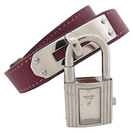 Hermès-RELOJ HERMES KELLY CANDADO PM 20 MM KE1.210 RELOJ PALLADIE DE ACERO Y CUARZO-Plata