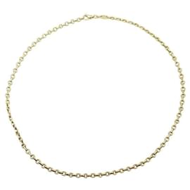 Chaumet-COLLANA VINTAGE CHAUMET FORCAT IN RETE 72 cm 72.4 GRIGIO GIALLO ORO 18K COLLANA D'ORO-D'oro