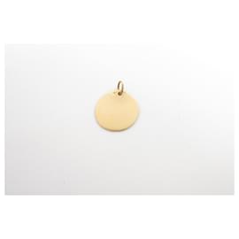 Autre Marque-ARTHUS BERTAND MEDAL MOM I LOVE YOU PENDANT IN YELLOW GOLD 18K DURING-Golden