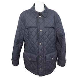 Burberry-BURBERRY-MANTEL-STEPPJACKE XL 46 MARINEBLAUER NYLON-JACKENMANTEL-Marineblau