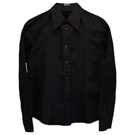 Prada-Prada Dress Shirt in Black Cotton-Black