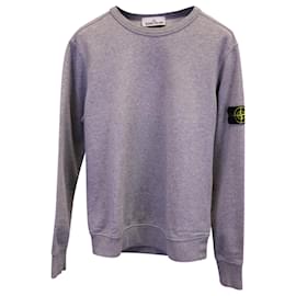 Stone Island-Stone Island Crewneck Sweater in Grey Cotton-Grey
