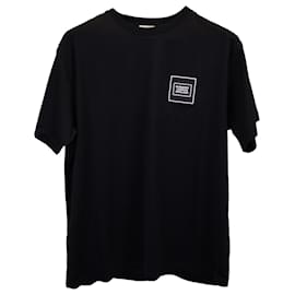 Burberry-Burberry T-shirt ras du cou à imprimé graphique en coton noir-Noir