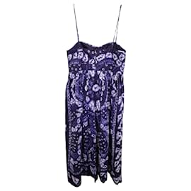 Ulla Johnson-Abito lungo con stampa floreale Ulla Johnson in cotone blu-Blu