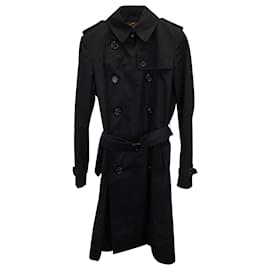 Burberry-Burberry Chelsea Trenchcoat aus schwarzer Baumwolle-Schwarz