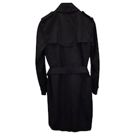 Burberry-Burberry Chelsea Trenchcoat aus schwarzer Baumwolle-Schwarz