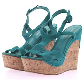 Gianvito Rossi-GIANVITO ROSSI Sandalen T.EU 41 Wildleder--Türkis