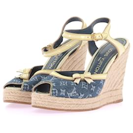 Louis Vuitton-LOUIS VUITTON Sandalen T.EU 36 Stoff-Mehrfarben